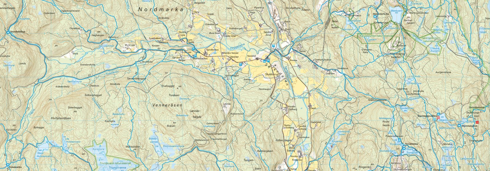 Stikart over Oslomarka