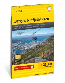 Kart Bergen & 7-fjellsturen