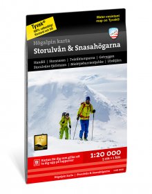 Högalpin karta Storulvån & Snasahögarna 1:20.000