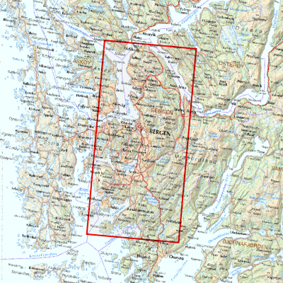 Stikart Bergen & 7-fjellsturen 1:25 000