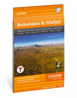 Turkart Beitostølen & Filefjell 1:50.000