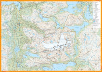Høyfjellskart Okstindan 1:25 000