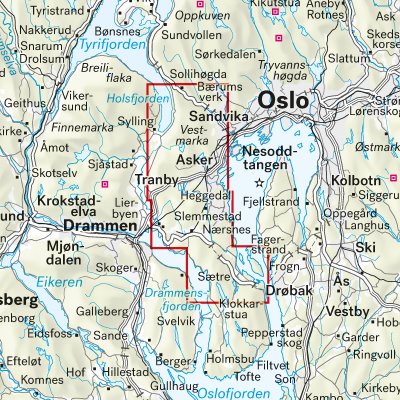 Løypekart - Vestmarka 1:20 000