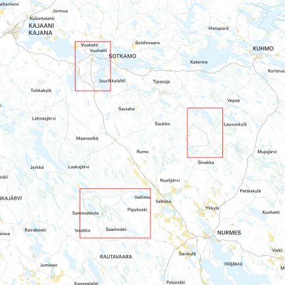 Kainuu: Vuokatti, Hiidenportti & Tiilikkajärvi 1:25 000