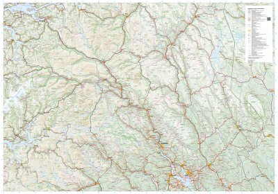 Bil- og turistkart Østlandet 1:350 000