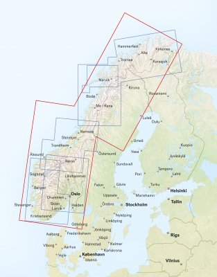 Bil- og turistkart Norge 1:1 milj 