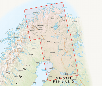 Tiekartta Pohjois-Suomi 1:500 000