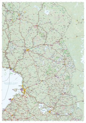 Tiekartta Pohjois-Suomi 1:500 000