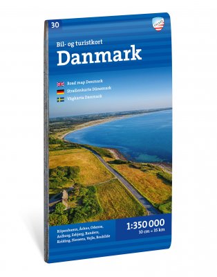 Bil- og turistkort Danmark 1:350 000