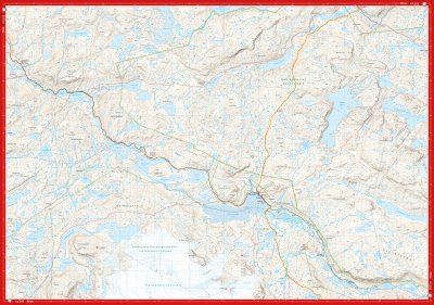 Høyfjellskart Aurlandsdalen & Finse 1:25 000