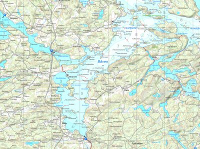 Skridskokarta Båven, Marvikarna & Yngern 1:50 000