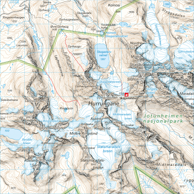 Turkart Jotunheimen 1:50 000