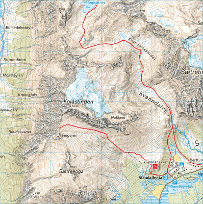 Høyfjellskart Sunnmøre: Ørsta & Volda 1:30.000