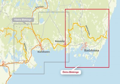 Östra Blekinge 1:50 000