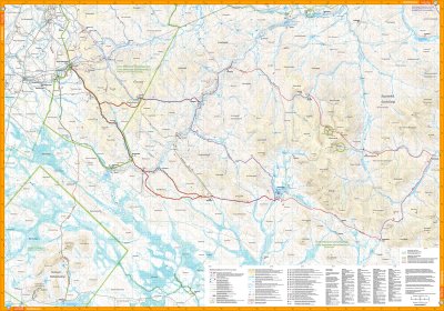 Kiilopää ja Saariselkä - Retkeilyopas & tunturikartta 