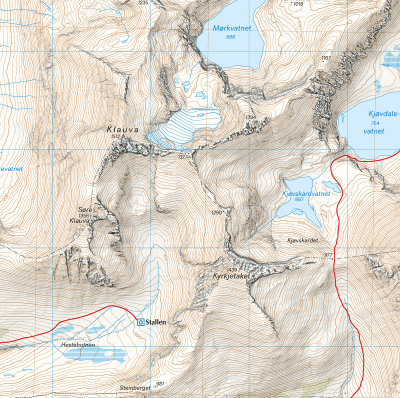 Høyfjellskart Romsdalen: Isfjorden & Eresfjord 1:25 000