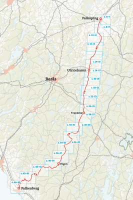 Cykelatlas Ätradalsleden 1:50.000