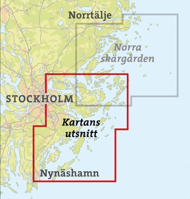 Skridskokarta Stockholms skärgård - södra 1:50.000