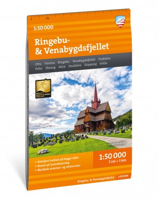 Turkart Ringebu & Venabygdsfjellet 1:50.000